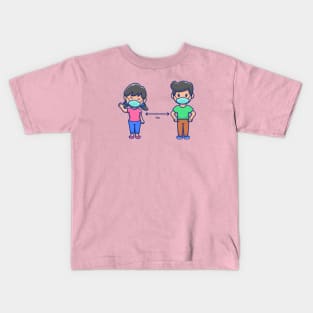 Social distancing cartoon Kids T-Shirt